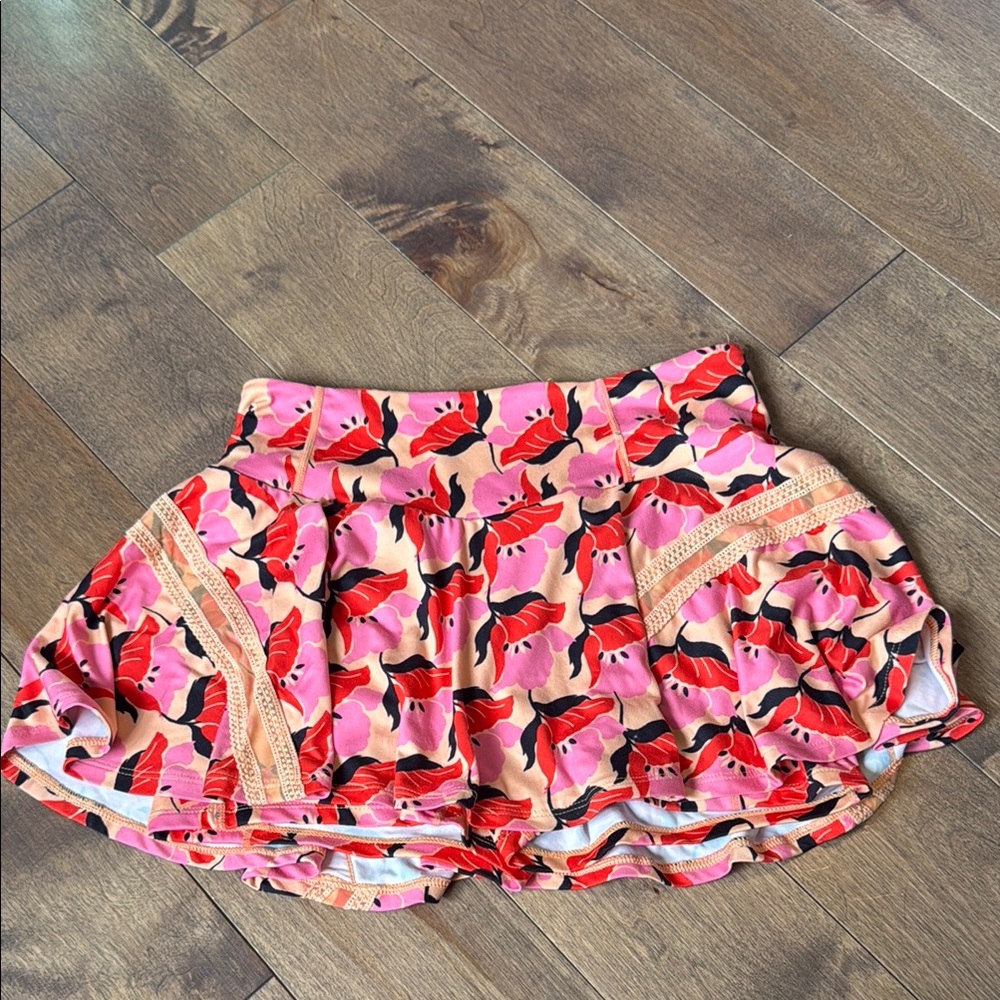 FP Movement by Free People Pink and Red Floral Mini Skirt